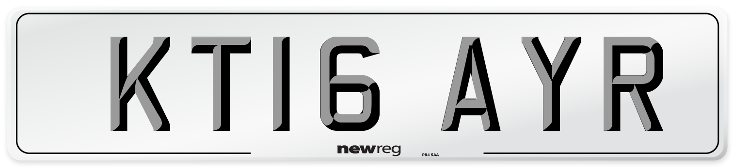 KT16 AYR Number Plate from New Reg